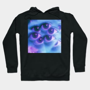 Weirdcore Eyes Collage Edit Hoodie